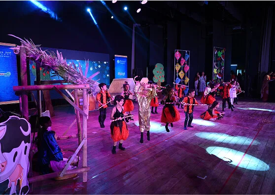 Students Performing Stage Dance on School Annual Day