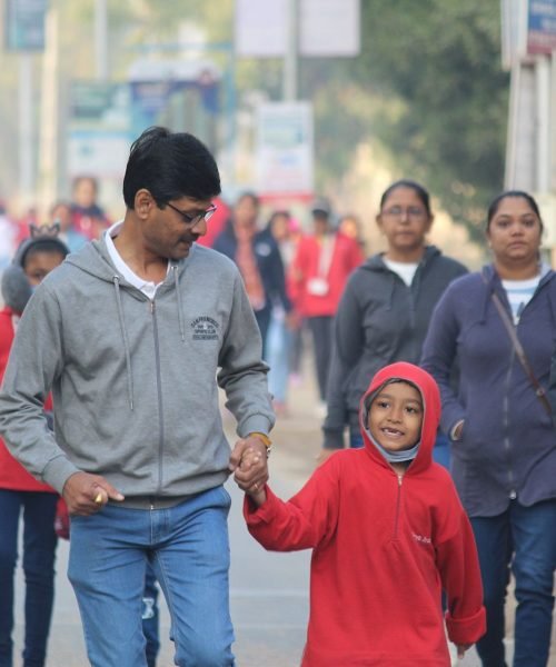 Father and Child Walking